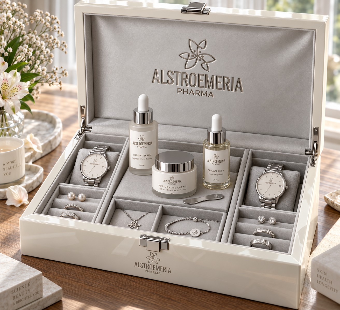 The Ivory Coffret — Lacquered ivory · platinum hardware
