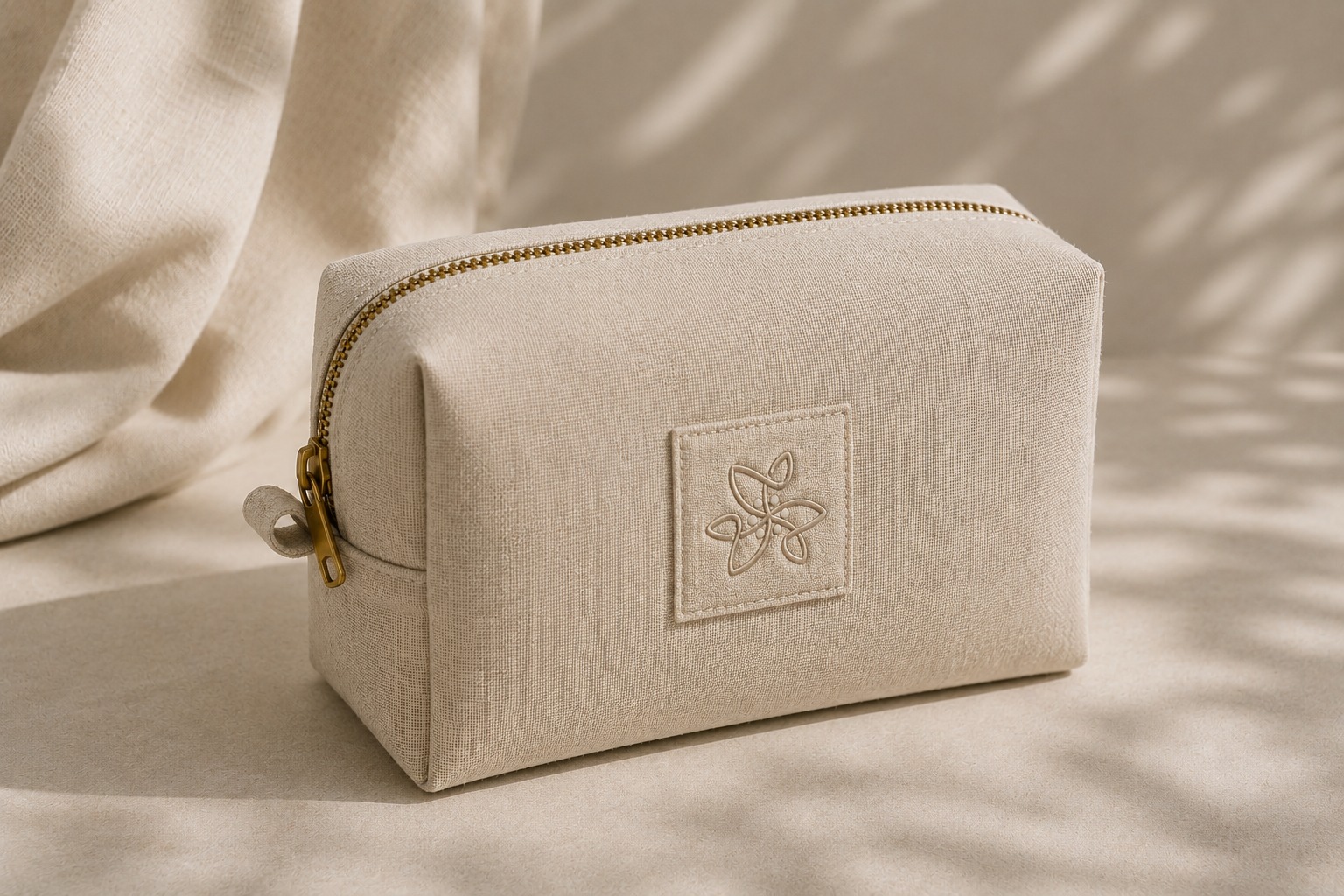 Linen Cosmetic Pouch