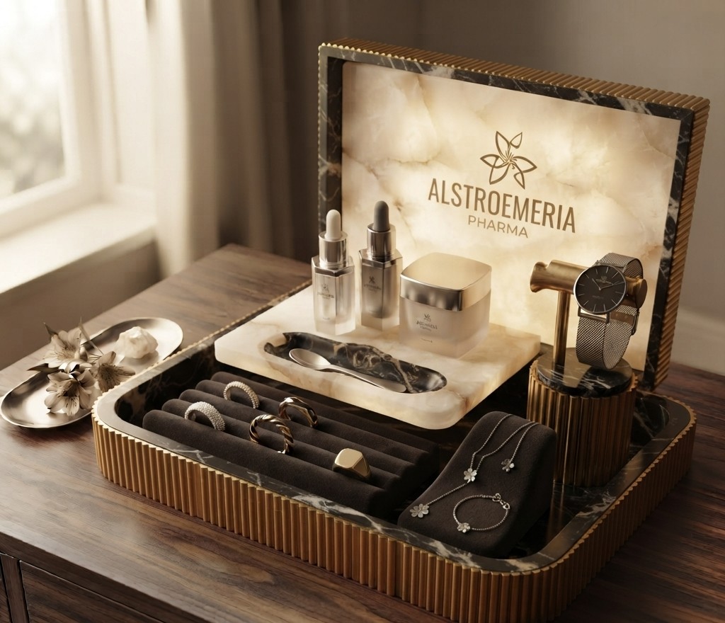 The Onyx Case — Black marble · polished steel