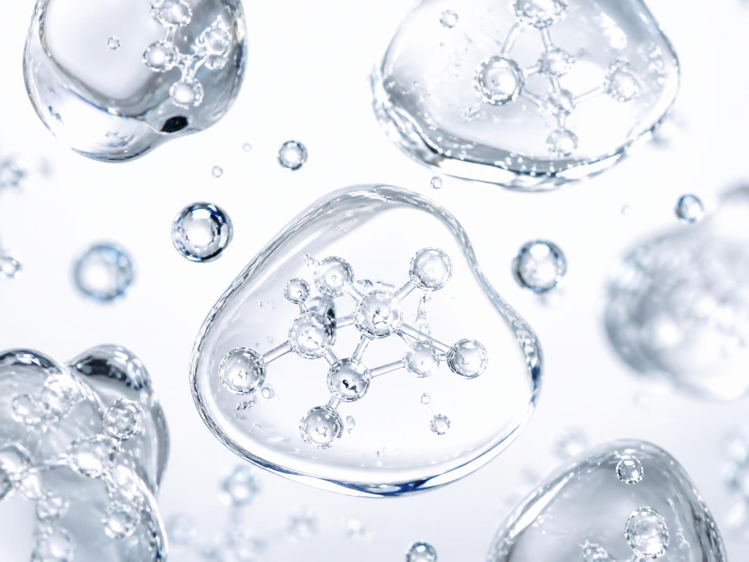 Molecular spheres suspended in translucent droplets